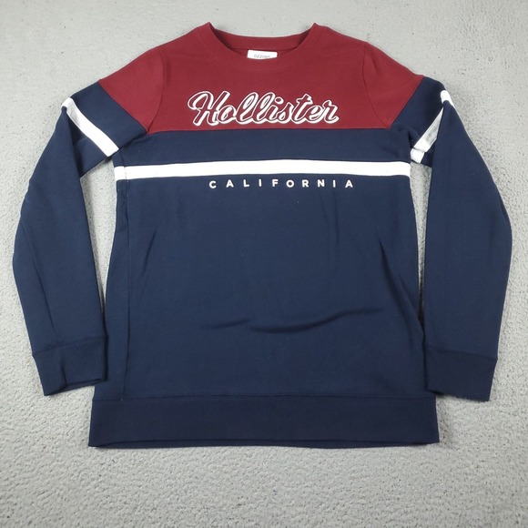 adidas Other - Hollister Sweater Adult Medium Blue Red Casual Pullover Sweatshirt